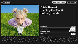 Landing Pages website templates - Creative CV (Edgy)