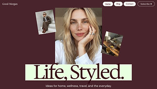 Blog website templates - Lifestyle Blogger (Trendy)