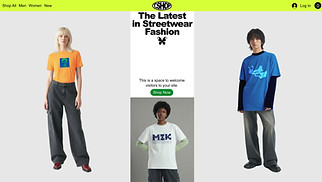 eCommerce website templates - T- Shirt Store (Urban)