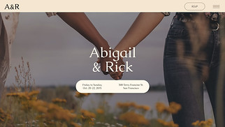 Events website templates - Wedding Invitation (Pastoral)
