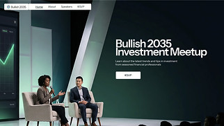 Landing Pages website templates - Webinar Landing Page (Cool)