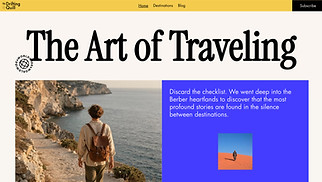 Blog website templates - Travel Blog (Earthy Tones)