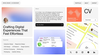 Portfolios website templates - UX Designer (Sleek)