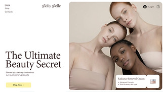 eCommerce website templates - Beauty Product Launch (Delicate)