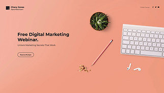 Landing Pages website templates - Webinar Landing Page