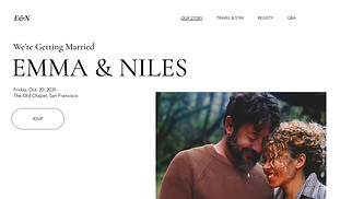 Events website templates - Wedding Invitation (Bohemian)