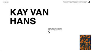 Portfolios website templates - Artist (Bold Typography)