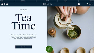 eCommerce website templates - Tea Shop (Inviting)