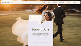 Events website templates - Wedding Planner (Luxurious)