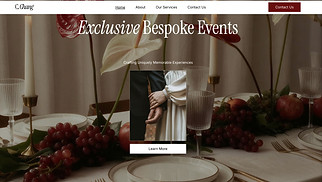 Events website templates - Event Planner (Stylish)