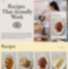 A website template for a food blog