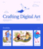 Illustration portfolio site template for crafting digital arts