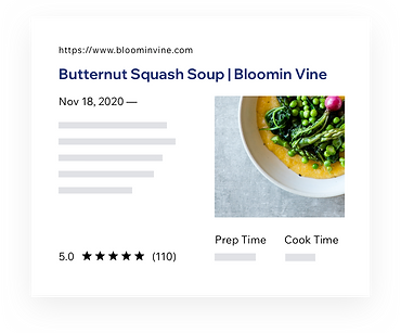 SERP results for Butternut Squash Soup recipe